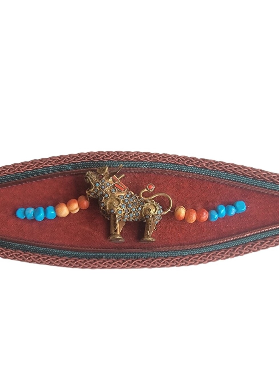 Vintage Carolyn Taylor (Circa 1980's) Foo Dog Belt
